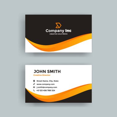 Zarif turuncu hat kartvizit