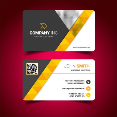 Zarif sarı kartvizit