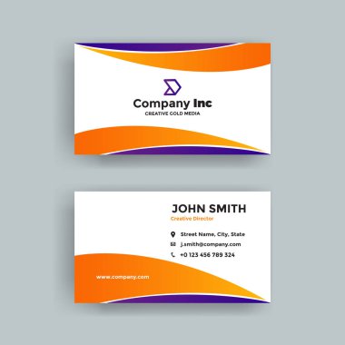 Turuncu ve mor kartvizit