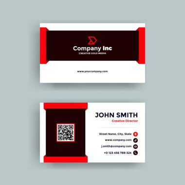 Düz kırmızı kartvizit