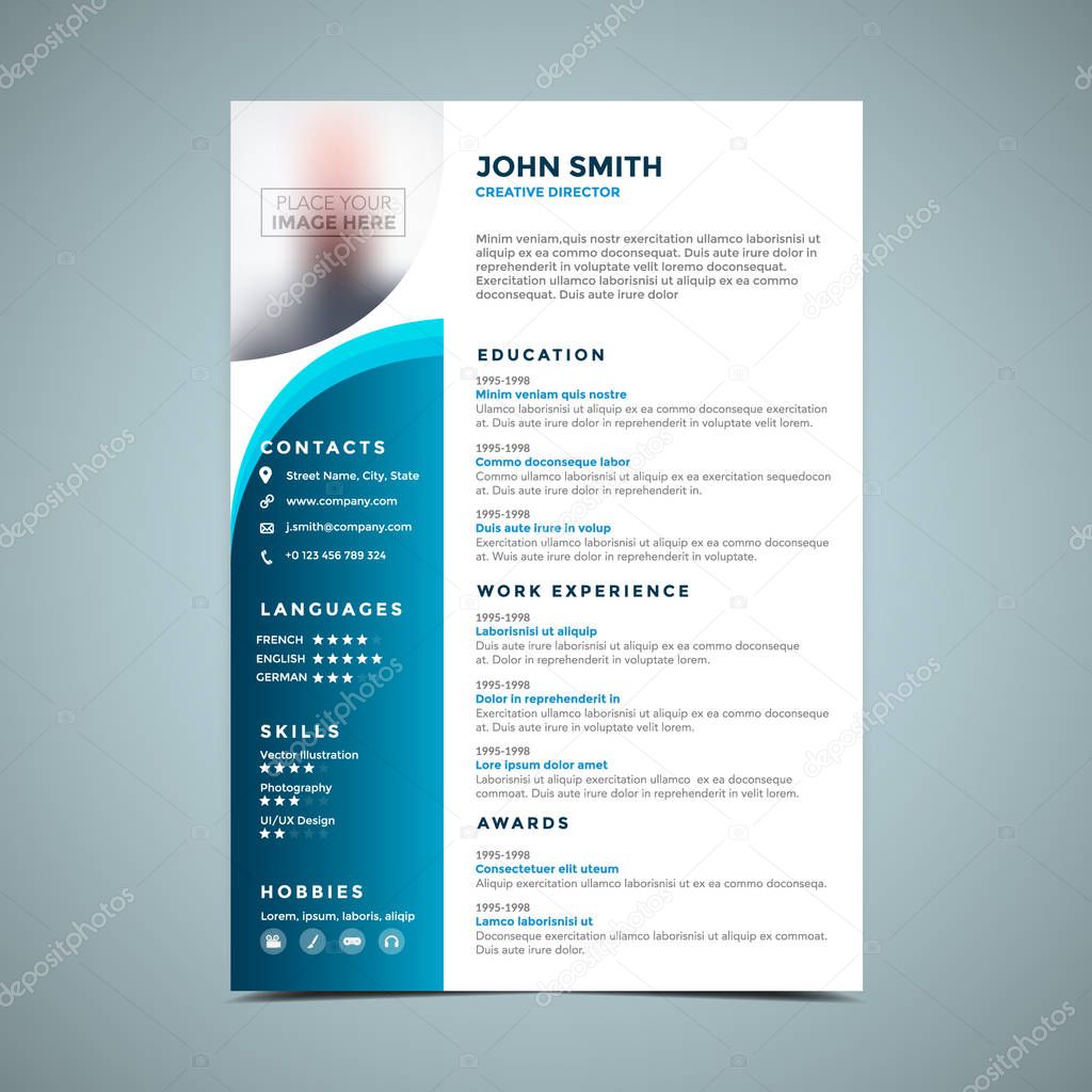Light Blue Resume Design