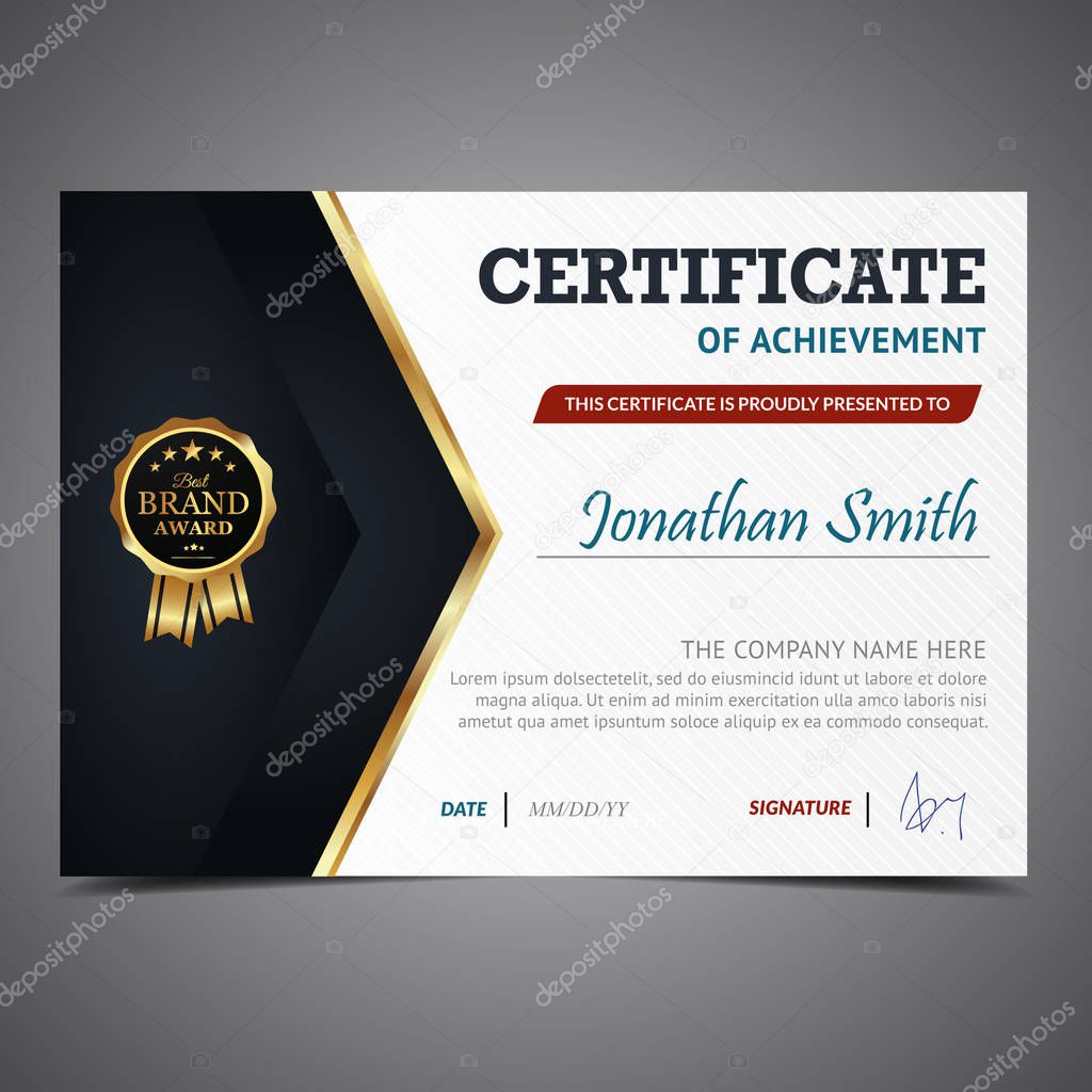 Red Cool Diploma Template