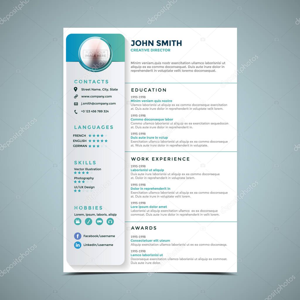 Simple Resume Design Template