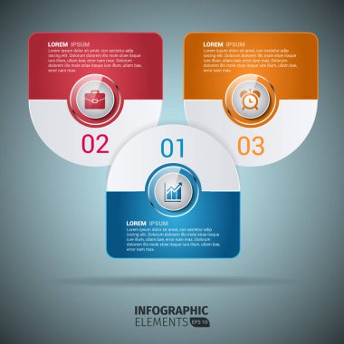 İnfografik yuvarlak tasarım öğeleri şablonu