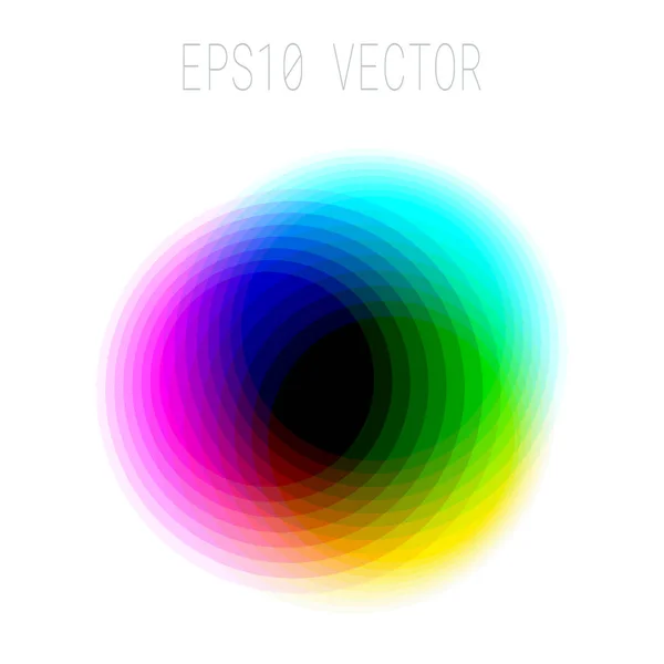 Абстрактный Асимметричный Цветной Размытый Дизайн Элемент Изолированный Белом Фон Вектор — стоковый вектор
