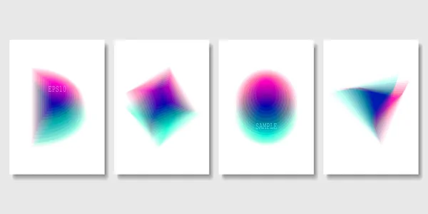Conjunto Objetos Abstractos Coloridos Elementos Gráficos Modernos Aplicable Para Banners — Archivo Imágenes Vectoriales