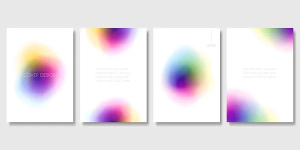 一套五颜六色的现代模板 带有抽象模糊的图形元素 适用于横幅 网页背景和封面打印 Eps10 — 图库矢量图片