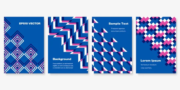 Conjunto Plantillas Geométricas Coloridas Diseño Diagonal Multiplica Modo Mezcla Eps — Archivo Imágenes Vectoriales