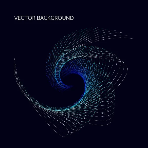 Геометрический Абстрактный Фон Асимметричными Спиральными Точками Синих Тонах Вектор — стоковый вектор