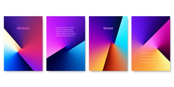 Állítsa Színes Szög Gradient Hátterek Minimalista Cover Design Branding Bannerek — Stock Vector