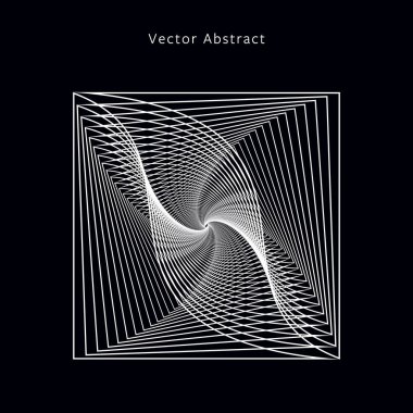 Soyut fütüristik tek renkli resimde. Modern doğrusal bir şekilde grafik öğesi. Eps8 vektör.
