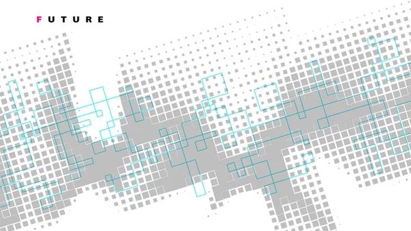 Vector Abstracto Fondo Semitono Ilustración Geométrica Mínima Relación Aspecto — Vector de stock