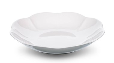 boş beyaz plaka kırpma yoluyla izole.