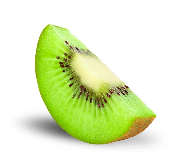 Slice Kiwi Isolated White Clipping Path — Stock Photo, Image