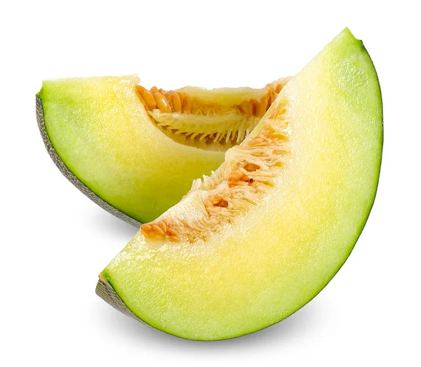 Slice Melon Isolated White Clipping Path — Stock Photo, Image