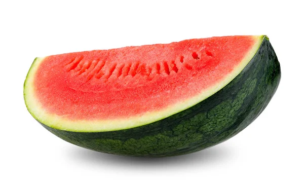 Slice Watermelon Isolated White Clipping Path — Stock Photo, Image