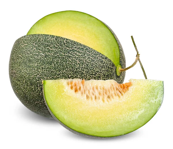 Melon Isolated White Clipping Path — Stock Photo, Image