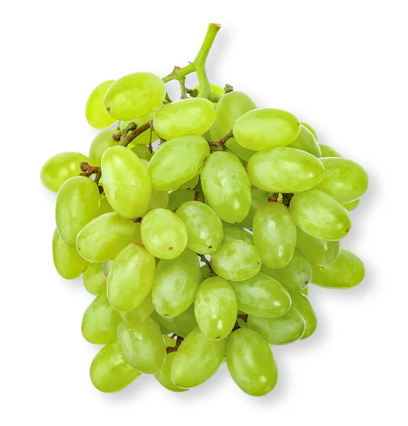 Зеленый Виноград Выделенный Белом Пути Обрезки — стоковое фото
