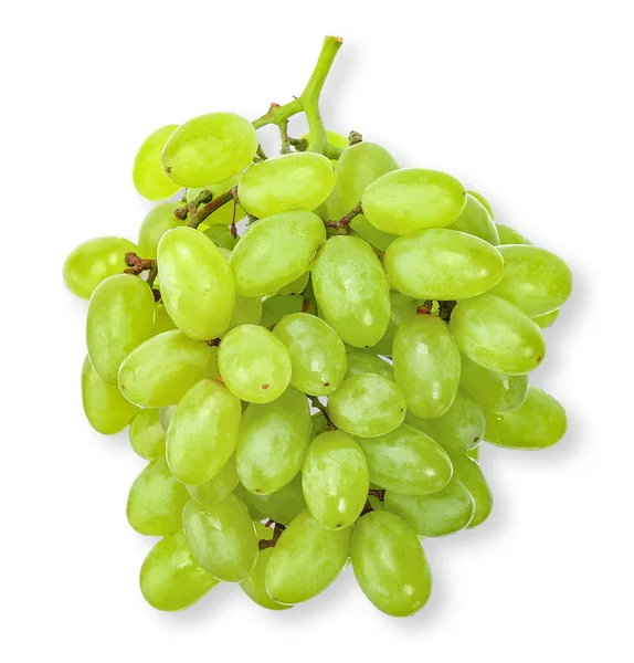 Green Grape Isolated White Clipping Path — Stock Photo, Image