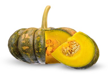 Balkabağı beyaz kırpma yolu ile izole.