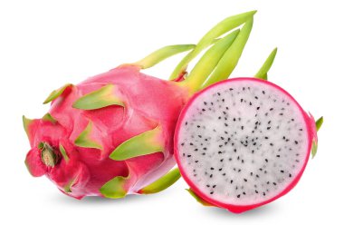 Dragon meyve beyaz kırpma yolu üzerinde izole.