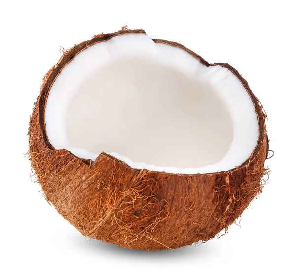 Kokosmilch Isoliert Auf Weißem Schneideweg — Stockfoto