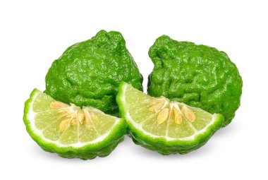 Beyaz kırpma yoluyla izole bergamot.
