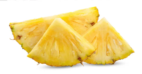 Slice Pineapple Isolated White Clipping Path — Stock Photo, Image