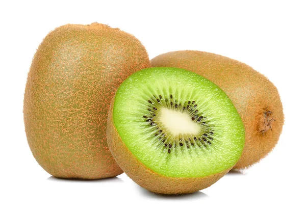 Kiwi Fructe Izolate Fundal Alb — Fotografie, imagine de stoc