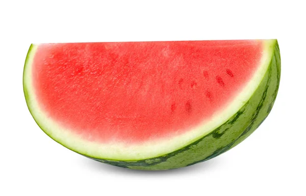 Slice Watermelon Isolated White Clippint Path — Stock Photo, Image