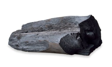 Beyaz kırpma yoluyla izole kömür.