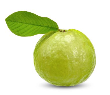 Beyaz kırpma yoluyla izole guava.