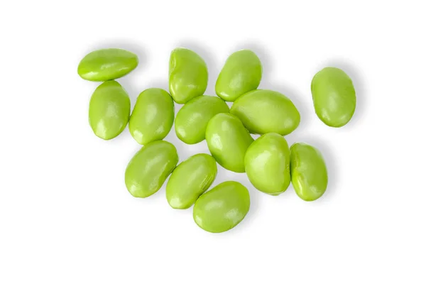 Green Soy Bean Isolated White Clipping Path — Stock Photo, Image