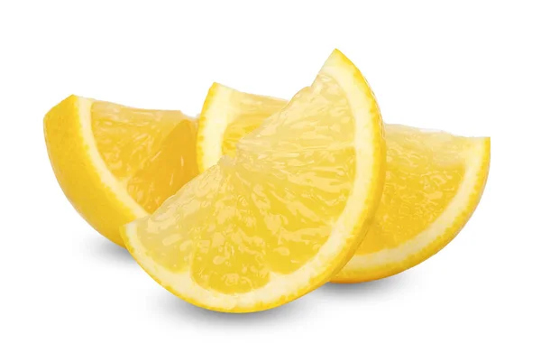 Slice Lemon Isolated White Clipping Path — Stock Photo, Image