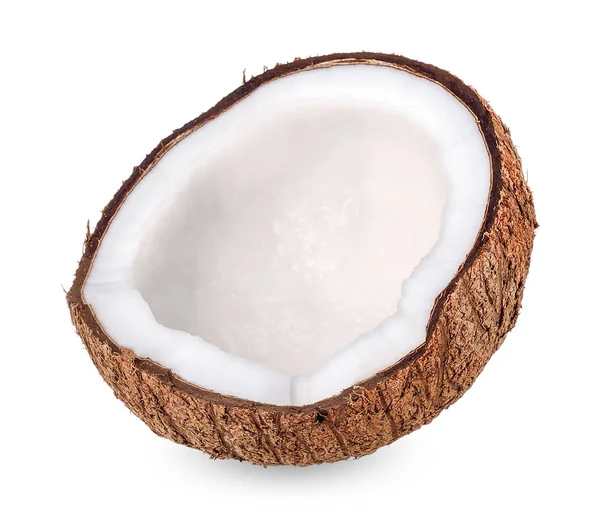 Kokos Isolerade Vitt Med Urklippsbana — Stockfoto