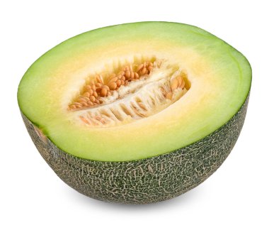 Yarım kavun beyaz kırpma yolu ile izole.