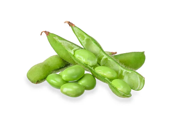 クリッピング パスと白で分離された緑大豆 — ストック写真