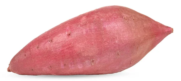 Zoete Aardappel Geïsoleerd Wit Met Uitknippad — Stockfoto
