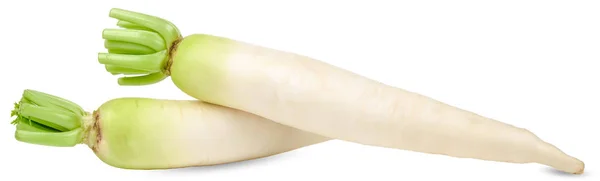 Daikon Rättika Isolerad Vita Urklippsbana — Stockfoto