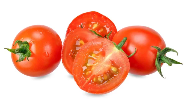 Tomate Isoliert Auf Weißem Hintergrund Mit Schneideweg — Stockfoto