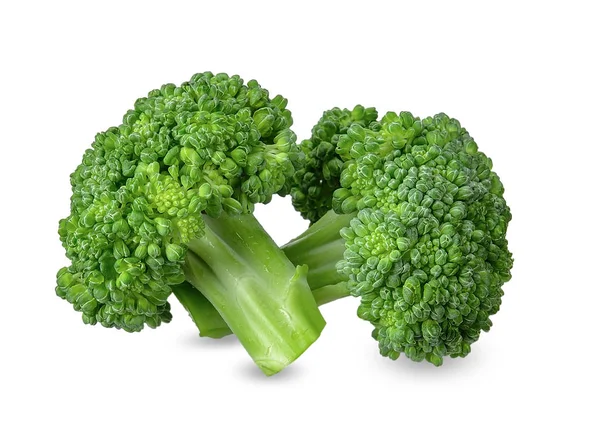 Brokolice Izolované Bílém Pozadí Výstřižkem Cesta — Stock fotografie