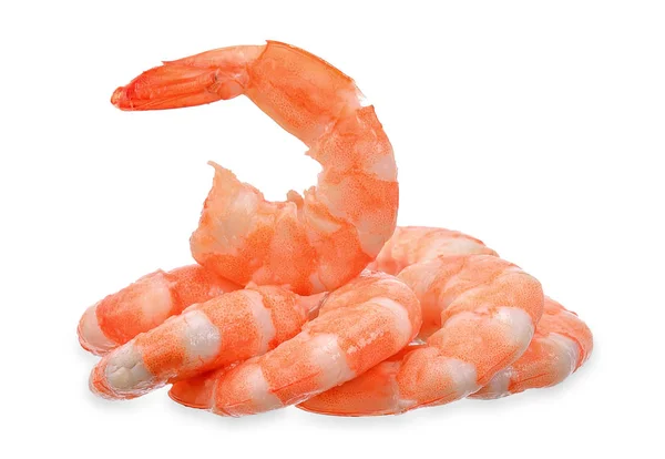 Shrimp Isolated White Background Clipping Path — Stock Photo, Image