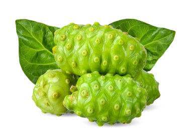 Beyaz kırpma yoluyla izole Noni meyve