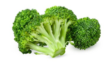 Brokoli kırpma yolu ile beyaz arkaplanda izole edildi