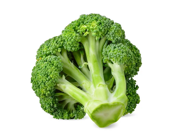 Brokolice Izolované Bílém Ořezovou Cestou — Stock fotografie