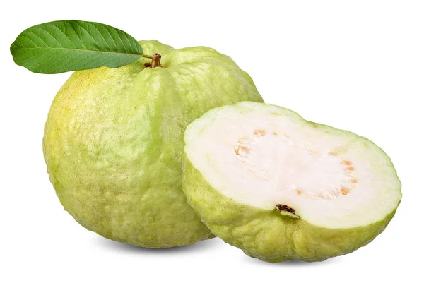 Frutto Guava Isolato Bianco Con Percorso Ritaglio — Foto Stock