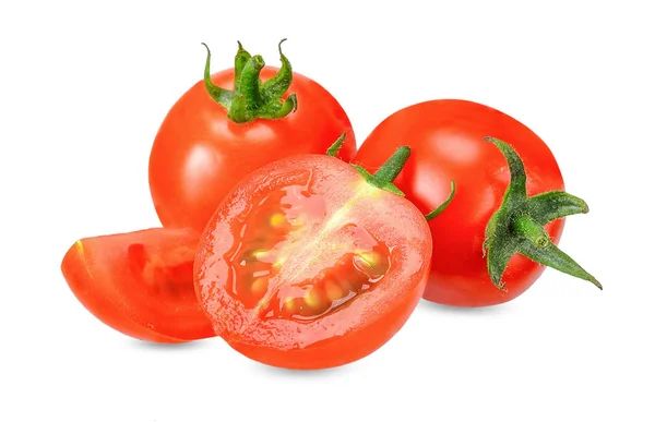 Tomate Isoliert Auf Weißem Hintergrund Mit Schneideweg — Stockfoto
