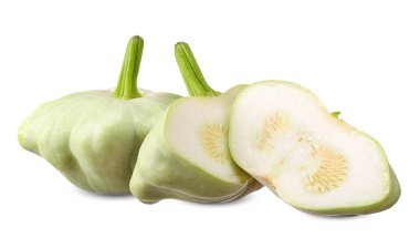 Patty pan squash beyaz kırpma yolu ile izole