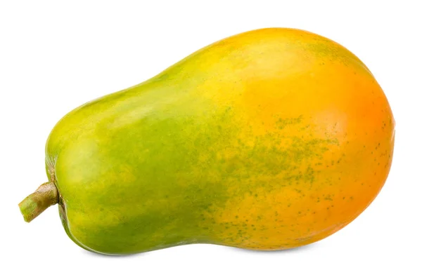 Papaya Isolerad Vit Med Urklippsbana — Stockfoto