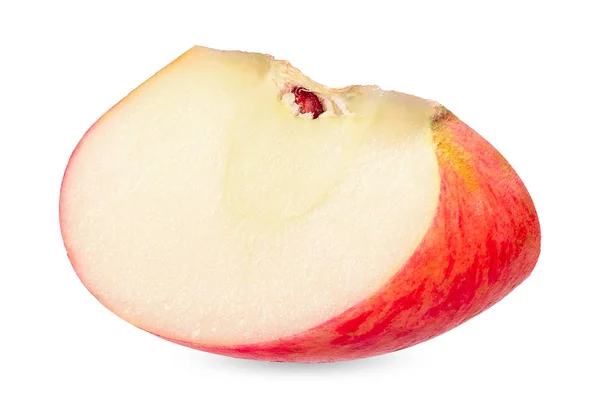 Φέτα Μήλο Απομονωθεί Λευκό Διαδρομή Αποκοπής — Φωτογραφία Αρχείου